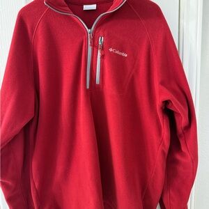 Columbia Men's Red Zip-Up Sweater